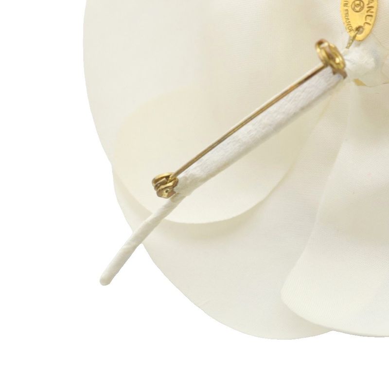 Chanel Camellia Corsage Brooch White