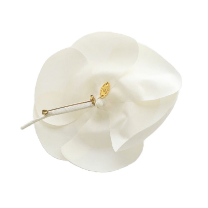 Chanel Camellia Corsage Brooch White