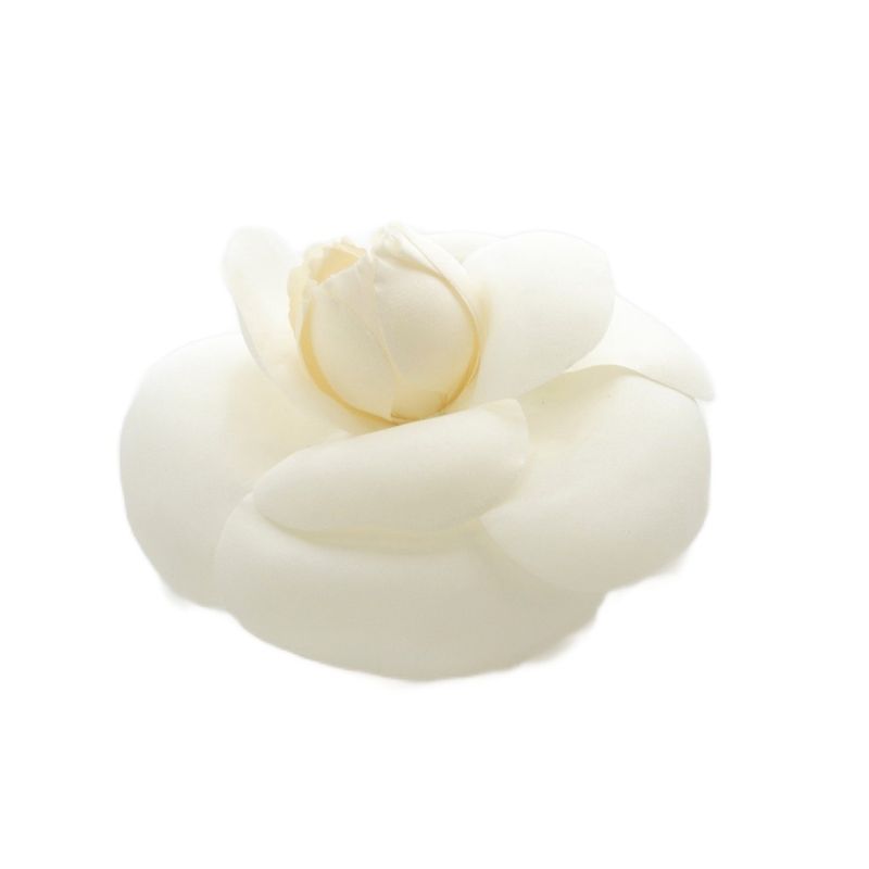 Chanel Camellia Corsage Brooch White