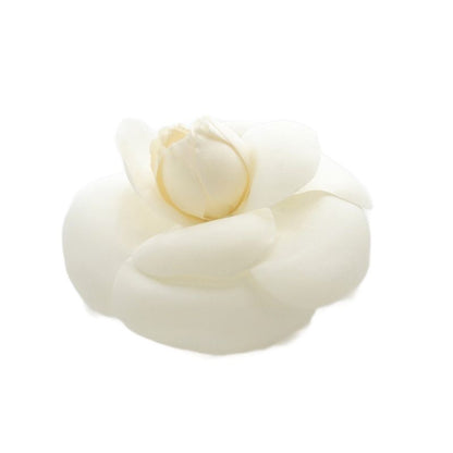Chanel Camellia Corsage Brooch White