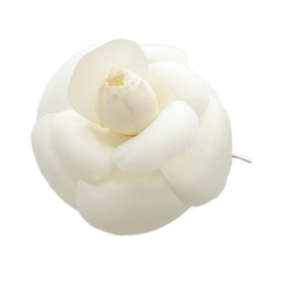 Chanel Camellia Corsage Brooch White