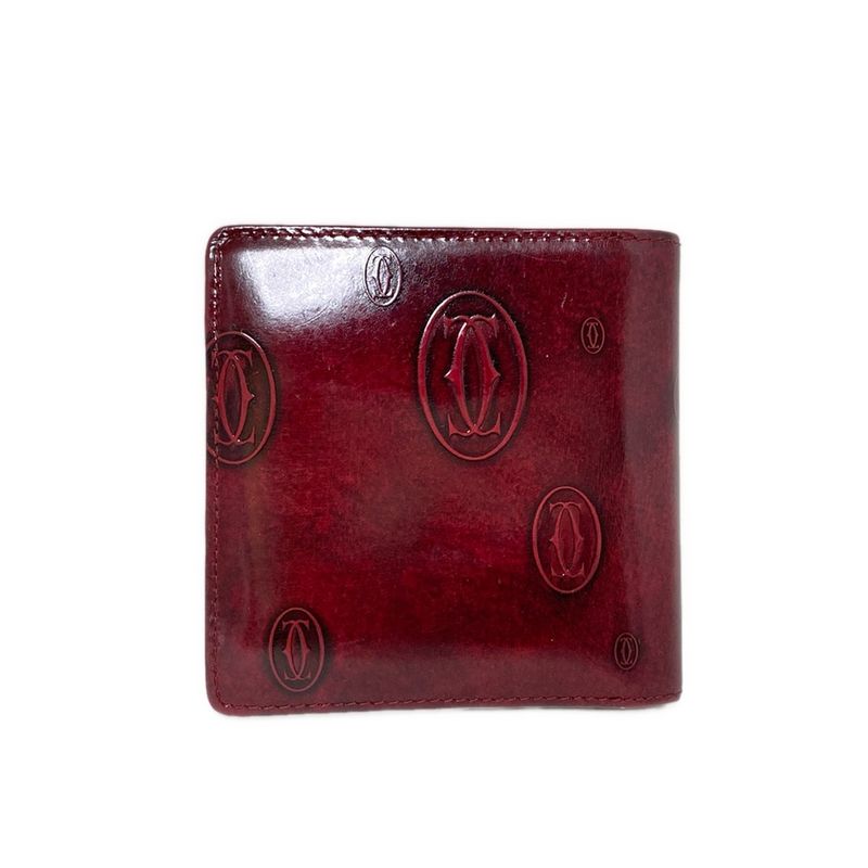 Cartier Bifold Wallet Happy Birthday Bordeaux Leather