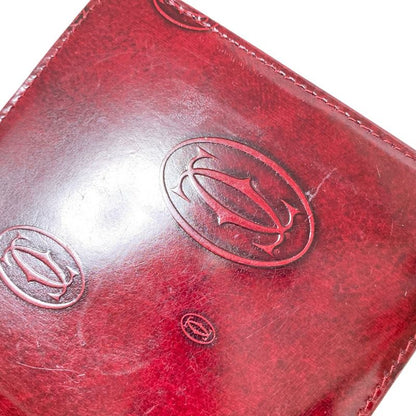 Cartier Bifold Wallet Happy Birthday Bordeaux Leather