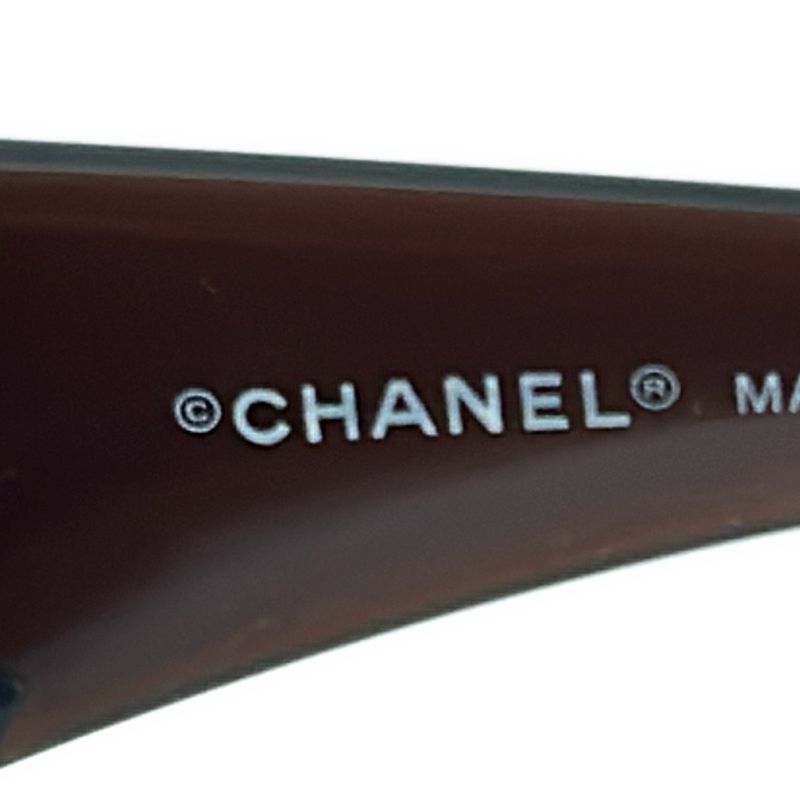 Chanel Sunglasses 6014 Dark Brown And Silver Coco Mark