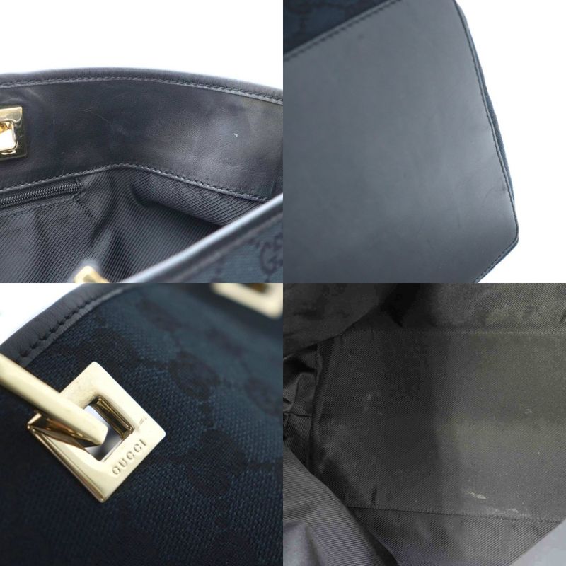 Gucci Tote Bag GG Canvas Black 002 1097 001012 RI - OS