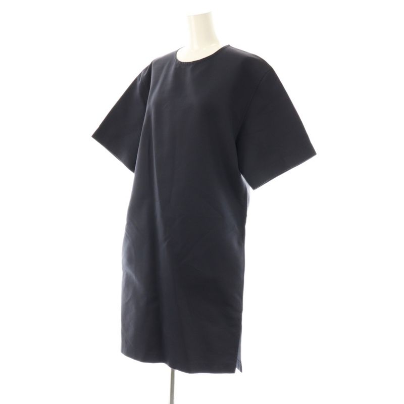 Celine Phoebe Period 2 6R32 2614 Back Pocket Stitching Dress Short Sleeve Knee