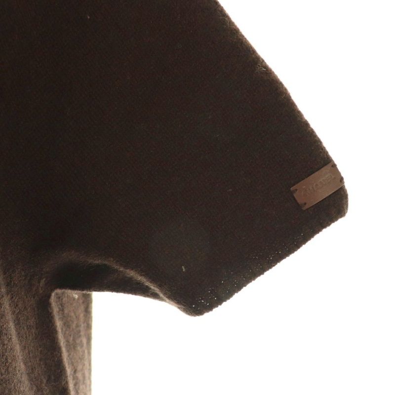 Chanel 00A Cashmere High Neck Knit Dress Short Sleeves 38 Brown ES - OS