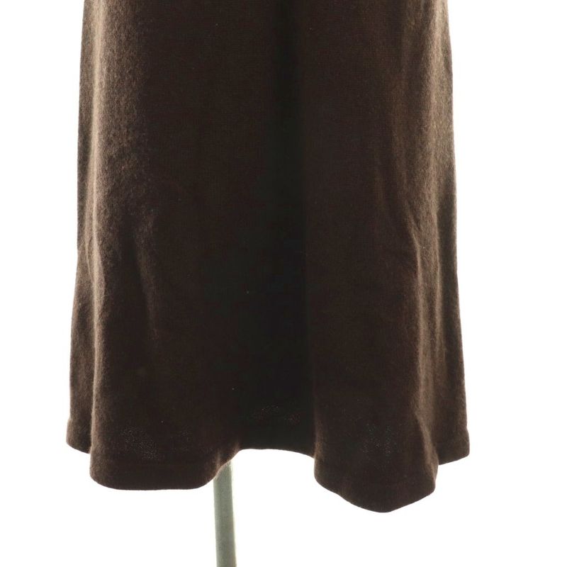 Chanel 00A Cashmere High Neck Knit Dress Short Sleeves 38 Brown ES - OS