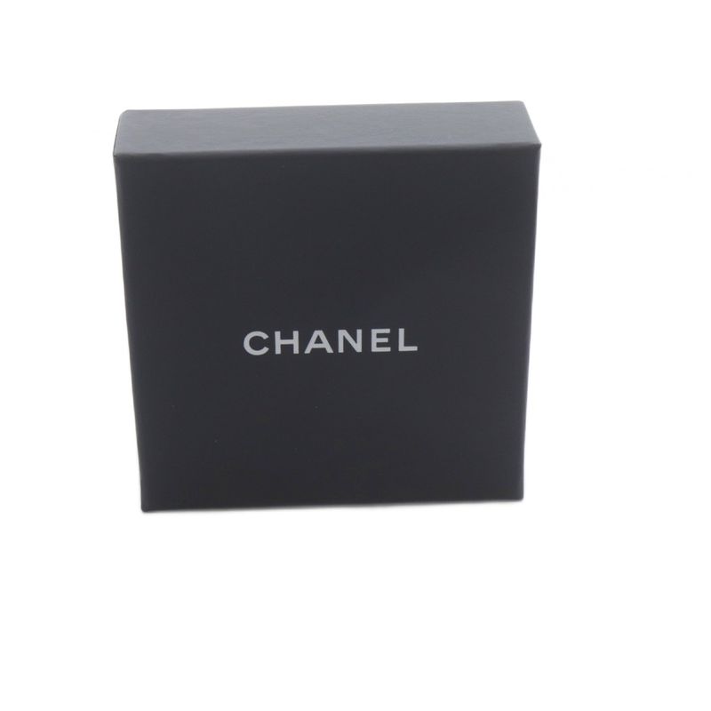 Chanel 31 RUE Cambon Coco Mark Clover Pin Brooch Rhinestone Black B23S YO6 - OH