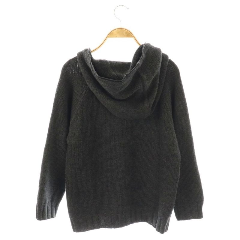 Chanel 99A P13654v00632 Middle Gauge Knit Hoodie Knit Sweater 34 Charcoal Black