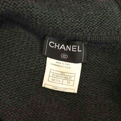 Chanel 99A P13654v00632 Middle Gauge Knit Hoodie Knit Sweater 34 Charcoal Black