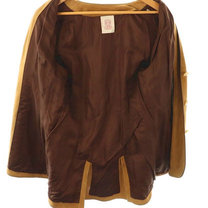 Loewe No Collar Suede Jacket Single Camel HK - OS