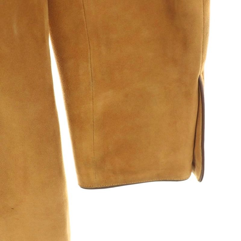 Loewe No Collar Suede Jacket Single Camel HK - OS