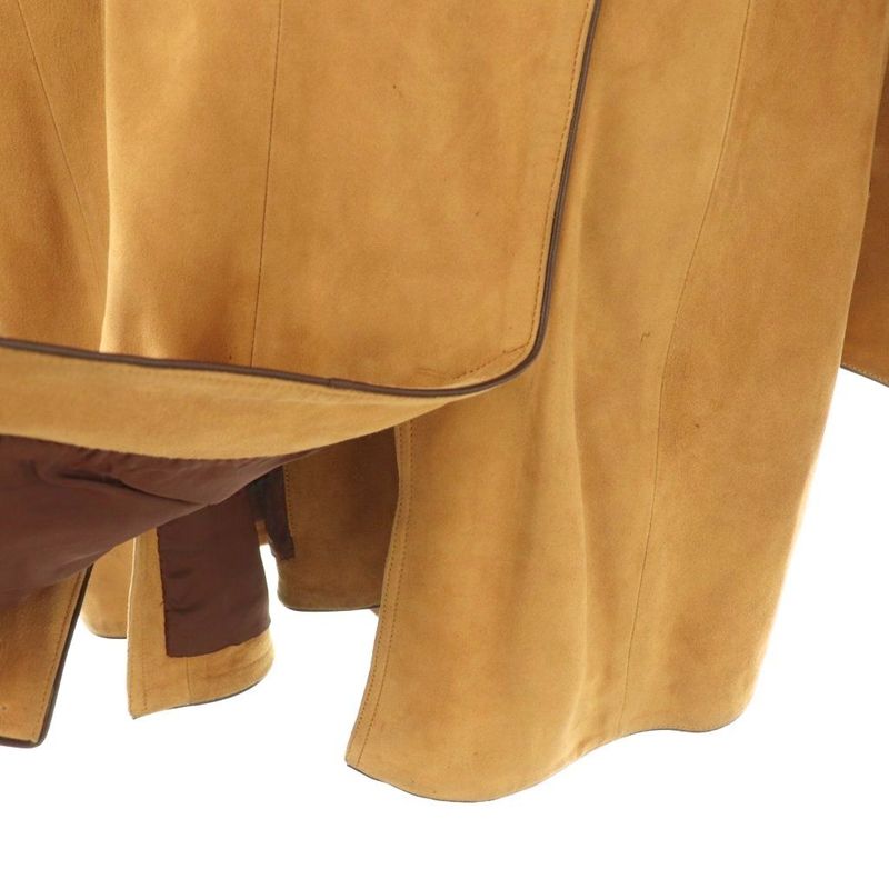 Loewe No Collar Suede Jacket Single Camel HK - OS
