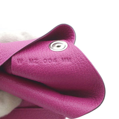 Hermes Calvi Duo Pass Case Coin Case Coin Case Coin Purse Chevre Rose Purple W