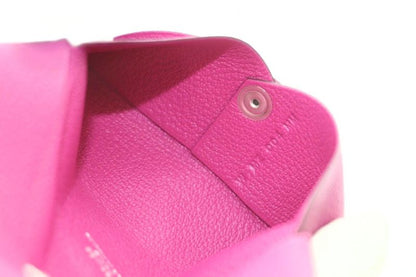 Hermes Calvi Duo Pass Case Coin Case Coin Case Coin Purse Chevre Rose Purple W