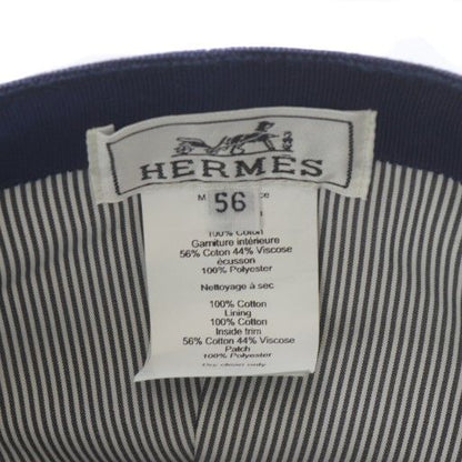 Hermes TESS Cap Hat Canvas 56 Navy YO9 - OH