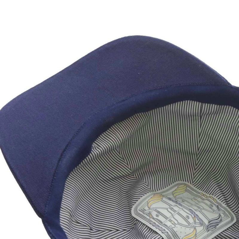 Hermes TESS Cap Hat Canvas 56 Navy YO9 - OH