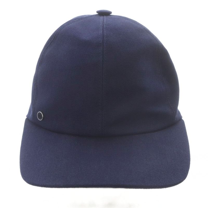 Hermes TESS Cap Hat Canvas 56 Navy YO9 - OH
