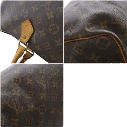 Louis Vuitton Monogram Speedy 35 Boston Bag Handbag Brown With Padlock M41524