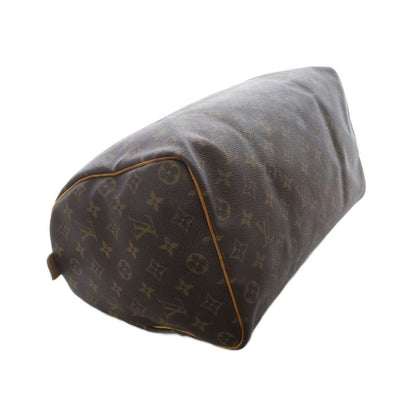 Louis Vuitton Monogram Speedy 35 Boston Bag Handbag Brown With Padlock M41524