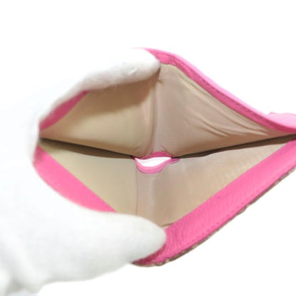 Dior Wallet Fold Canvas Leather Trotter Pattern W Hook Total Logo Silver