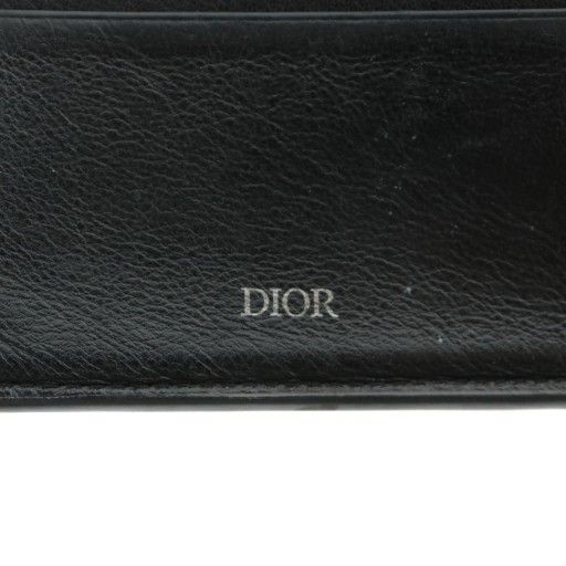 Dior Homme Dior Homme Icon Wallet Fold Wallet Leather CD Logo Silver Hardware