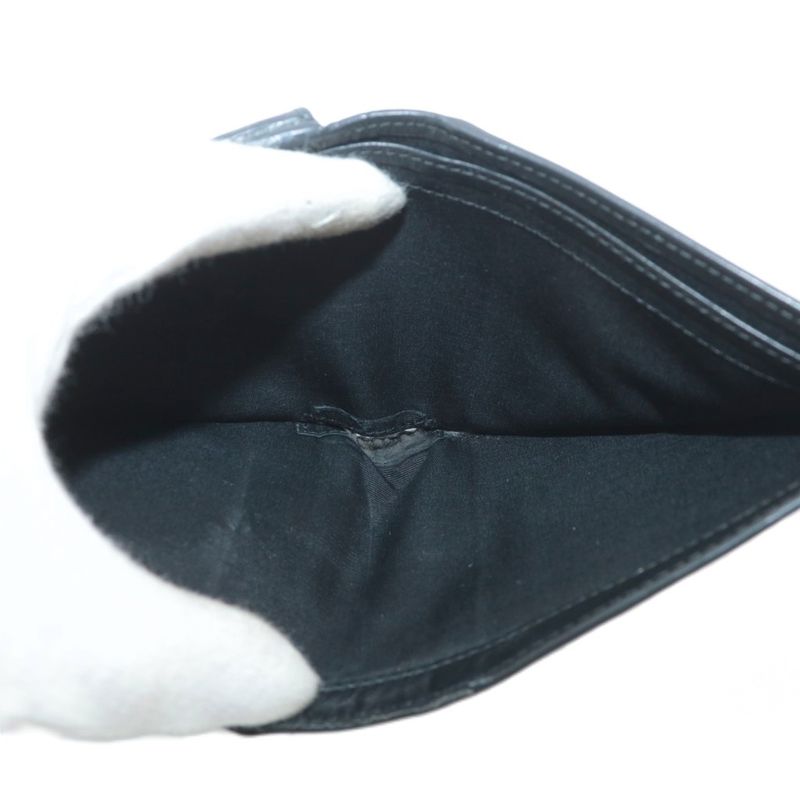 Dior Homme Dior Homme Icon Wallet Fold Wallet Leather CD Logo Silver Hardware