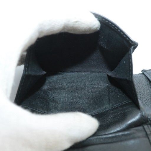 Dior Homme Dior Homme Icon Wallet Fold Wallet Leather CD Logo Silver Hardware