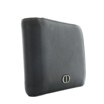 Dior Homme Dior Homme Icon Wallet Fold Wallet Leather CD Logo Silver Hardware