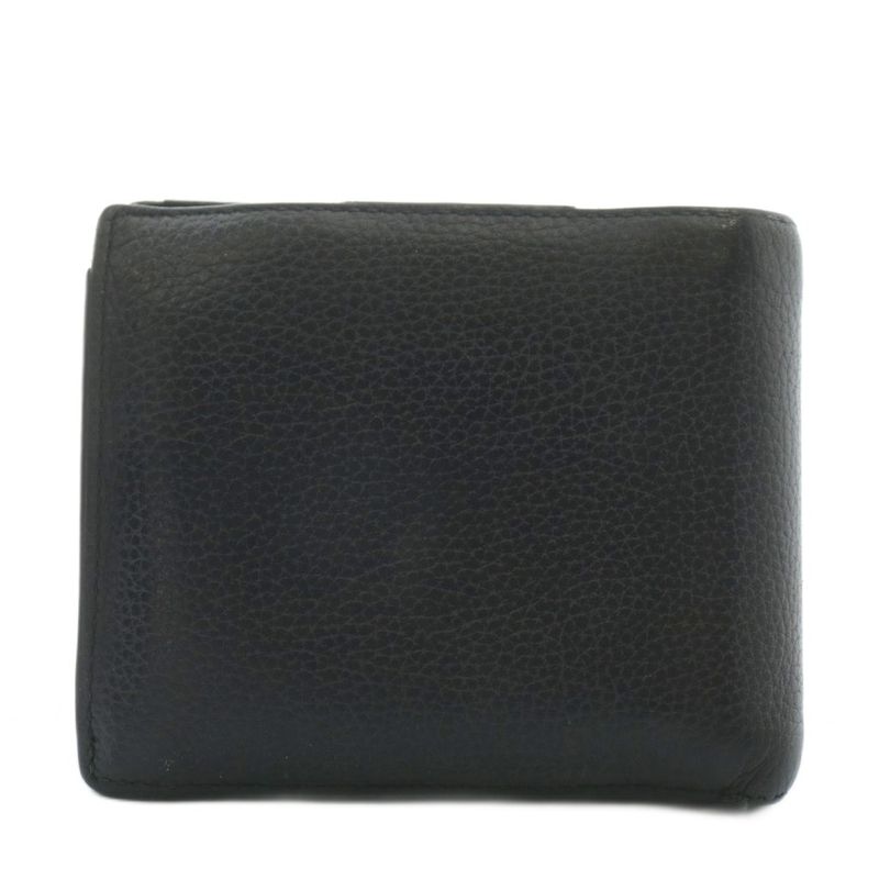 Dior Homme Dior Homme Icon Wallet Fold Wallet Leather CD Logo Silver Hardware