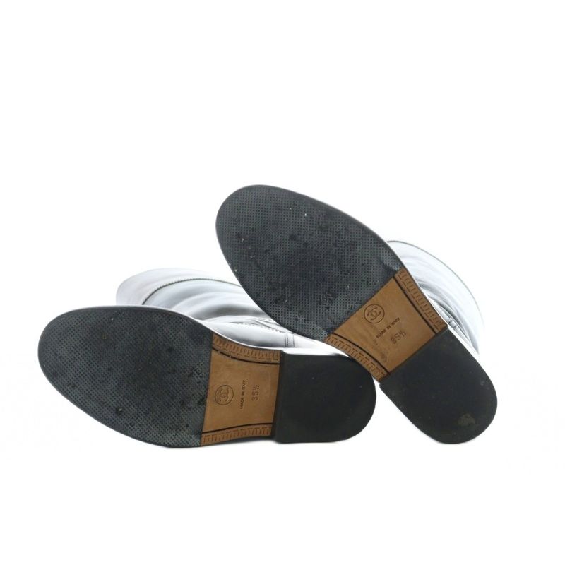 Chanel Long Boots Jockey Coco Mark Bicolor Black G26562 RI - OS