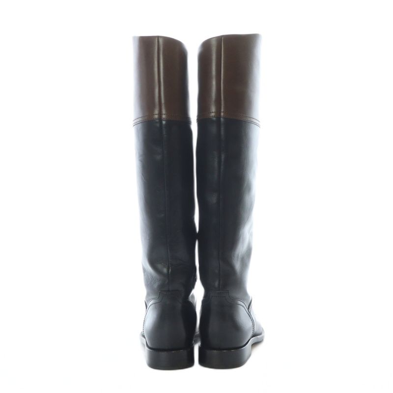 Chanel Long Boots Jockey Coco Mark Bicolor Black G26562 RI - OS
