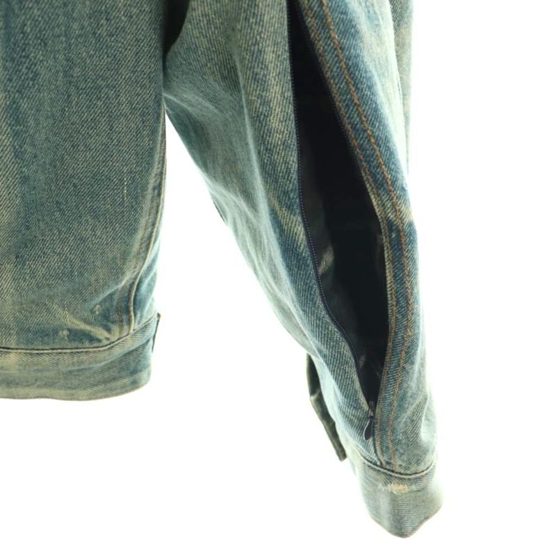 Balenciaga Asymmetrical Padded Denim Jacket G Jean XS Indigo Blue 662747 DO - OS