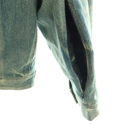 Balenciaga Asymmetrical Padded Denim Jacket G Jean XS Indigo Blue 662747 DO - OS