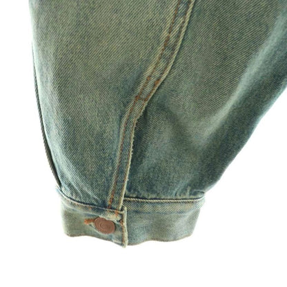 Balenciaga Asymmetrical Padded Denim Jacket G Jean XS Indigo Blue 662747 DO - OS