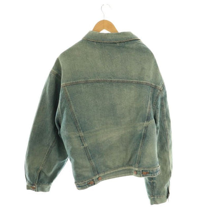 Balenciaga Asymmetrical Padded Denim Jacket G Jean XS Indigo Blue 662747 DO - OS