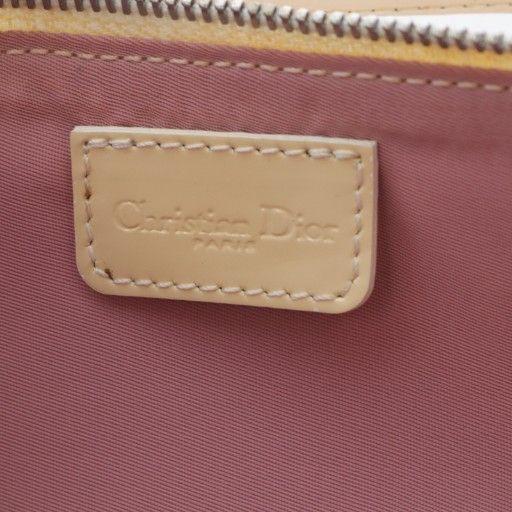 Christian DIOR Trotter Saddle Pouch Handbag One Handle Canvas Pink YO26 - OH