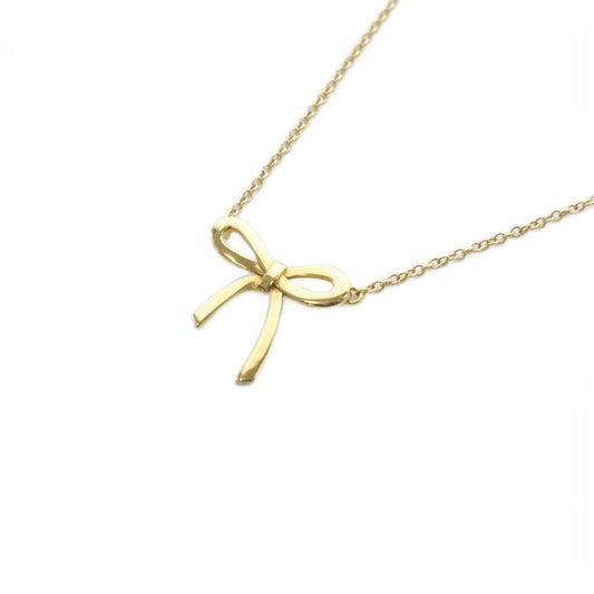 Tiffany & Co Tiffany & CO Ribbon Necklace Pendant 18K 750 Yellow Gold