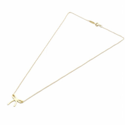 Tiffany & Co Tiffany & CO Ribbon Necklace Pendant 18K 750 Yellow Gold
