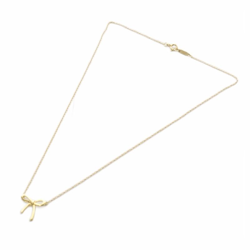 Tiffany & Co Tiffany & CO Ribbon Necklace Pendant 18K 750 Yellow Gold