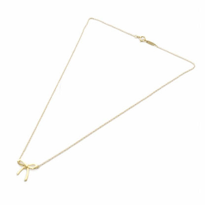 Tiffany & Co Tiffany & CO Ribbon Necklace Pendant 18K 750 Yellow Gold