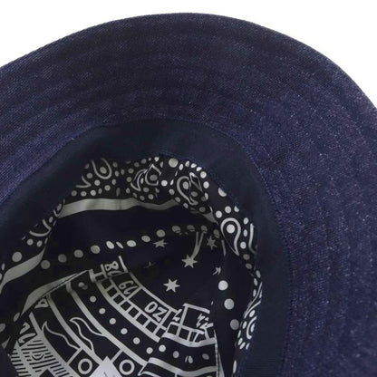 Hermes Helen Silky Denim Bucket Hat 57 Navy YO7 - OH