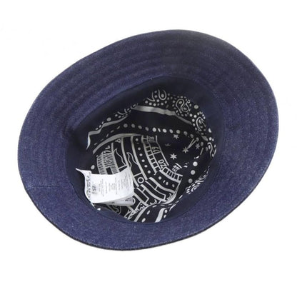 Hermes Helen Silky Denim Bucket Hat 57 Navy YO7 - OH
