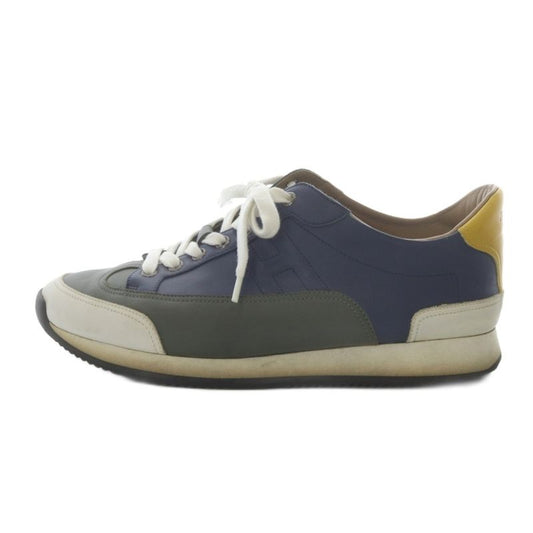 Hermes Trail Sneakers 41 Khaki Navy Blue Navy Blue