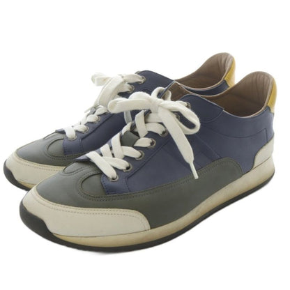 Hermes Trail Sneakers 41 Khaki Navy Blue Navy Blue