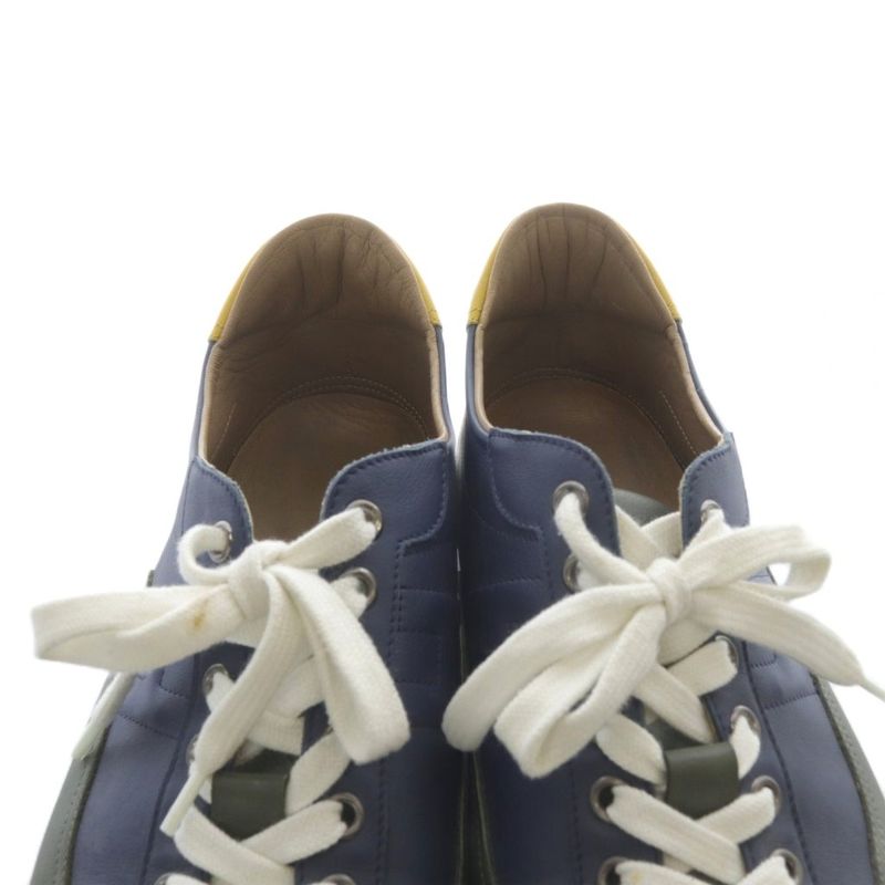 Hermes Trail Sneakers 41 Khaki Navy Blue Navy Blue