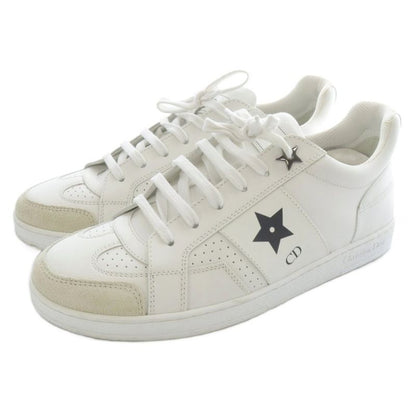 Christian DIOR STAR Sneakers Leather 37 White