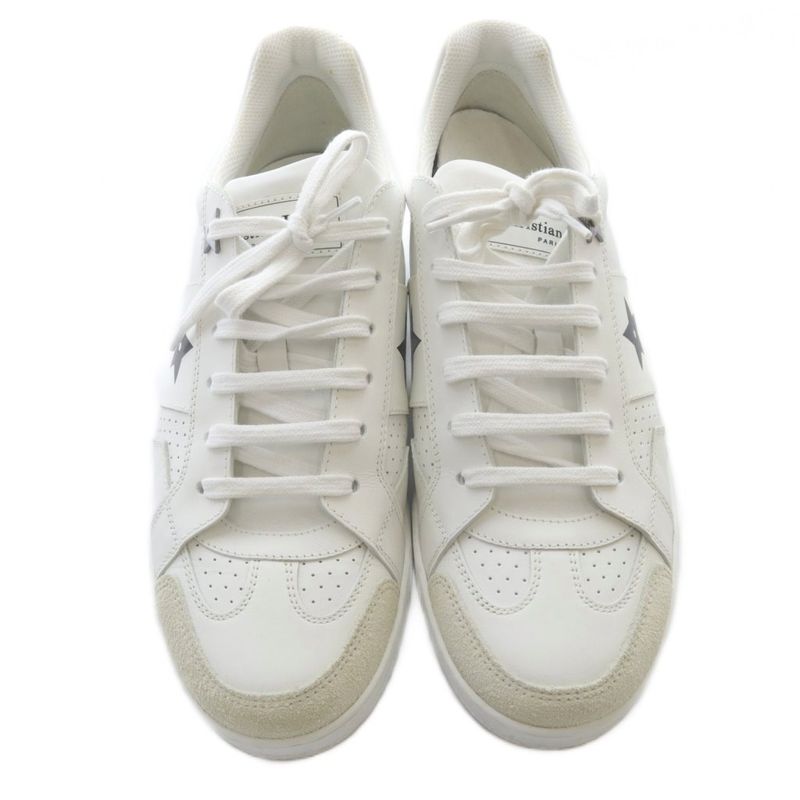 Christian DIOR STAR Sneakers Leather 37 White