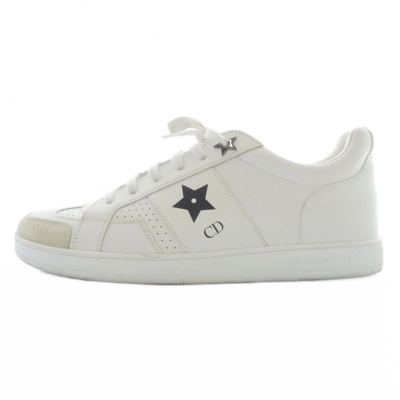 Christian DIOR STAR Sneakers Leather 37 White